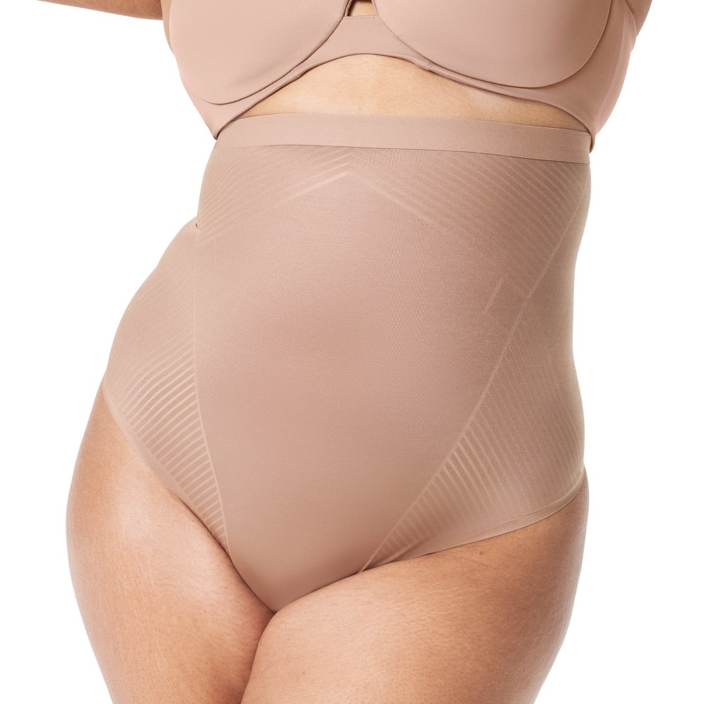 NWT Spanx Thinstincts High-Waisted Shaping Brief Underwear Cafe Au Lait XL